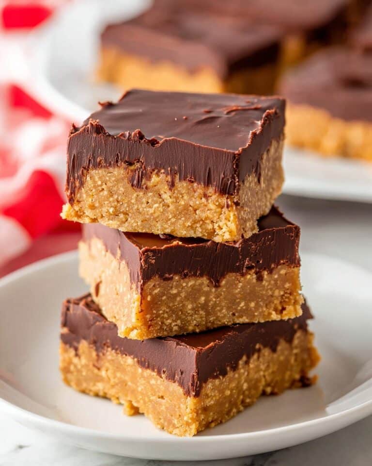 No Bake Chocolate Peanut Butter Bars Recipe