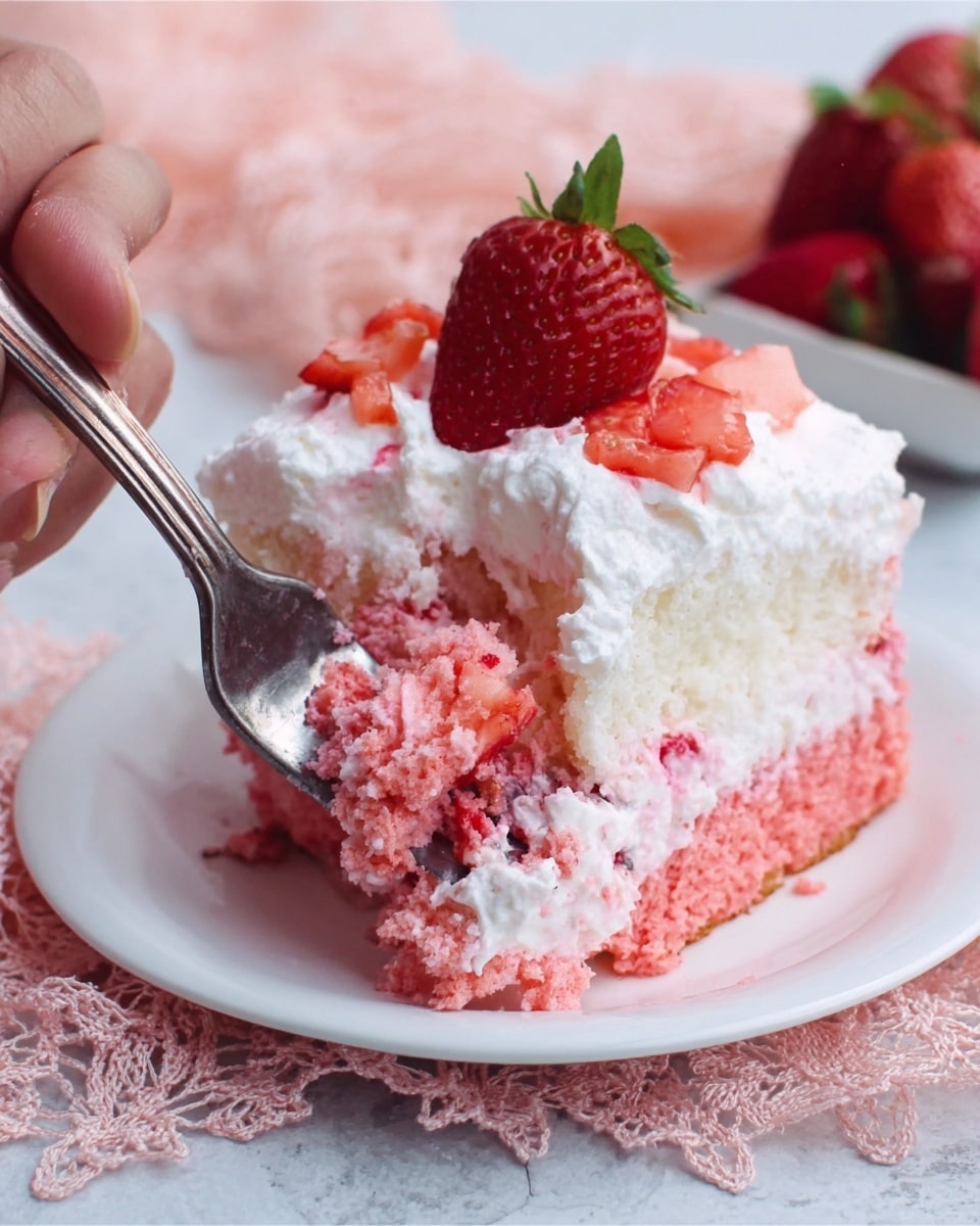 Strawberry Angel Food Cake Dessert (2 Ingredient Recipe) Recipe