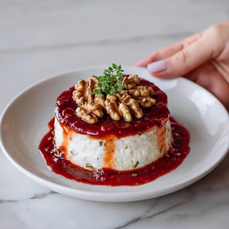 Boursin-Cream Cheese Log with Cranberry Walnut Glaze Recipe