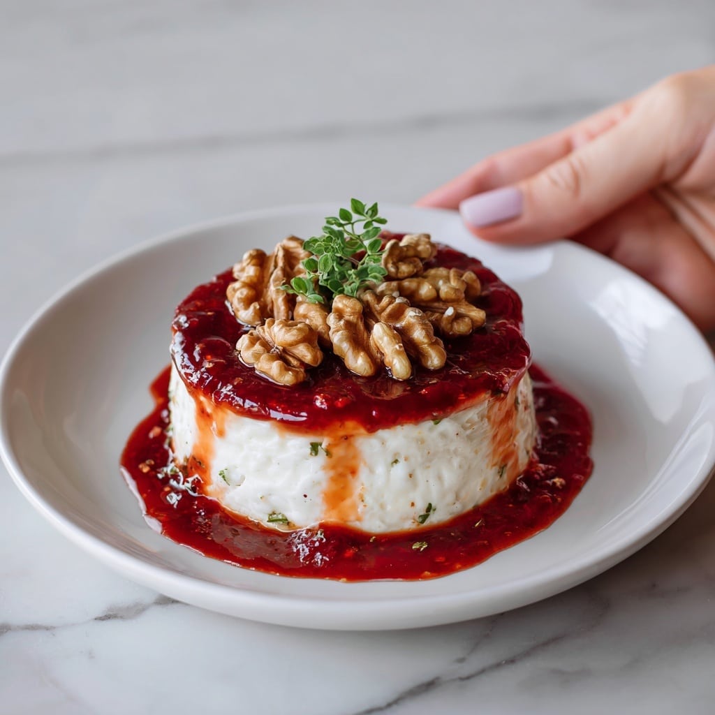 Boursin-Cream Cheese Log with Cranberry Walnut Glaze Recipe