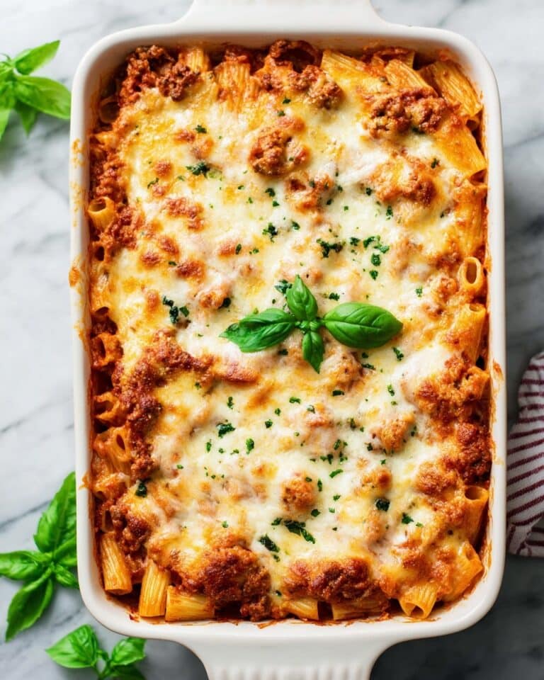 Baked Ziti with Italian Sausage and Creamy Tomato Sauce Recipe