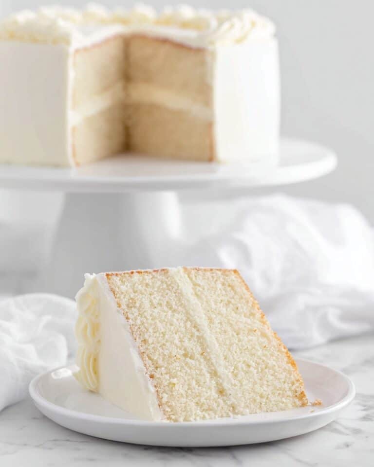 White Cake with Classic Buttercream Frosting Recipe