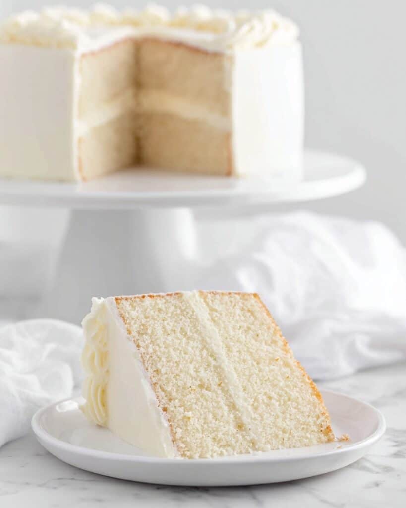 White Cake with Classic Buttercream Frosting Recipe