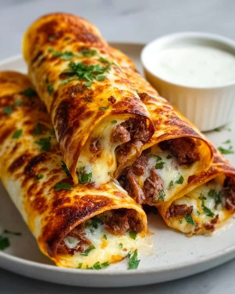 French Dip Tortilla Roll Ups Recipe