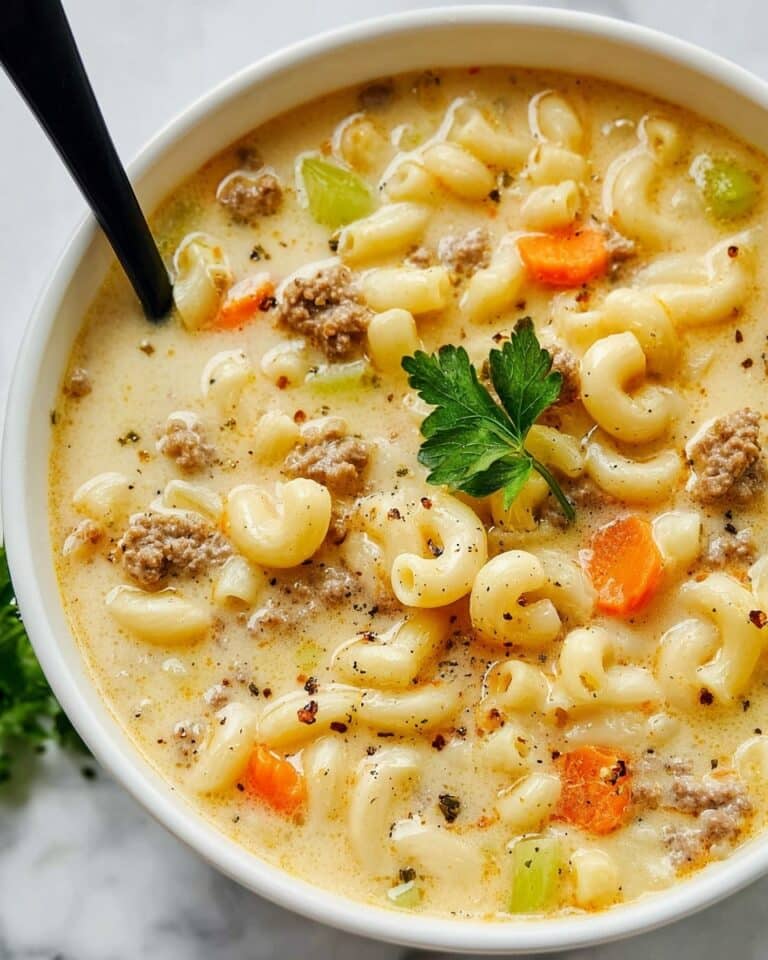 Macaroni Cheeseburger Soup Recipe