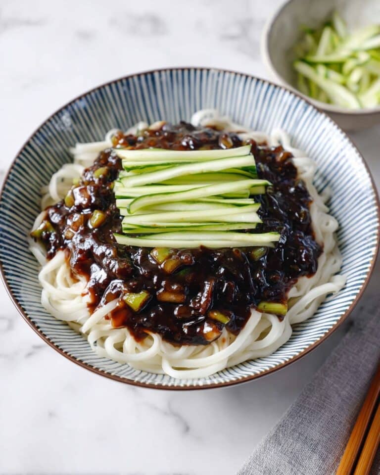 Quick & Easy Jajangmyeon (Korean Black Bean Noodles) Recipe