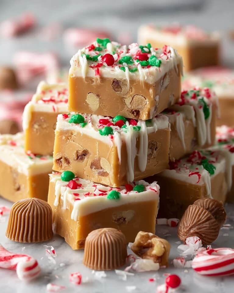 Holiday Peanut Butter Fudge Squares Recipe