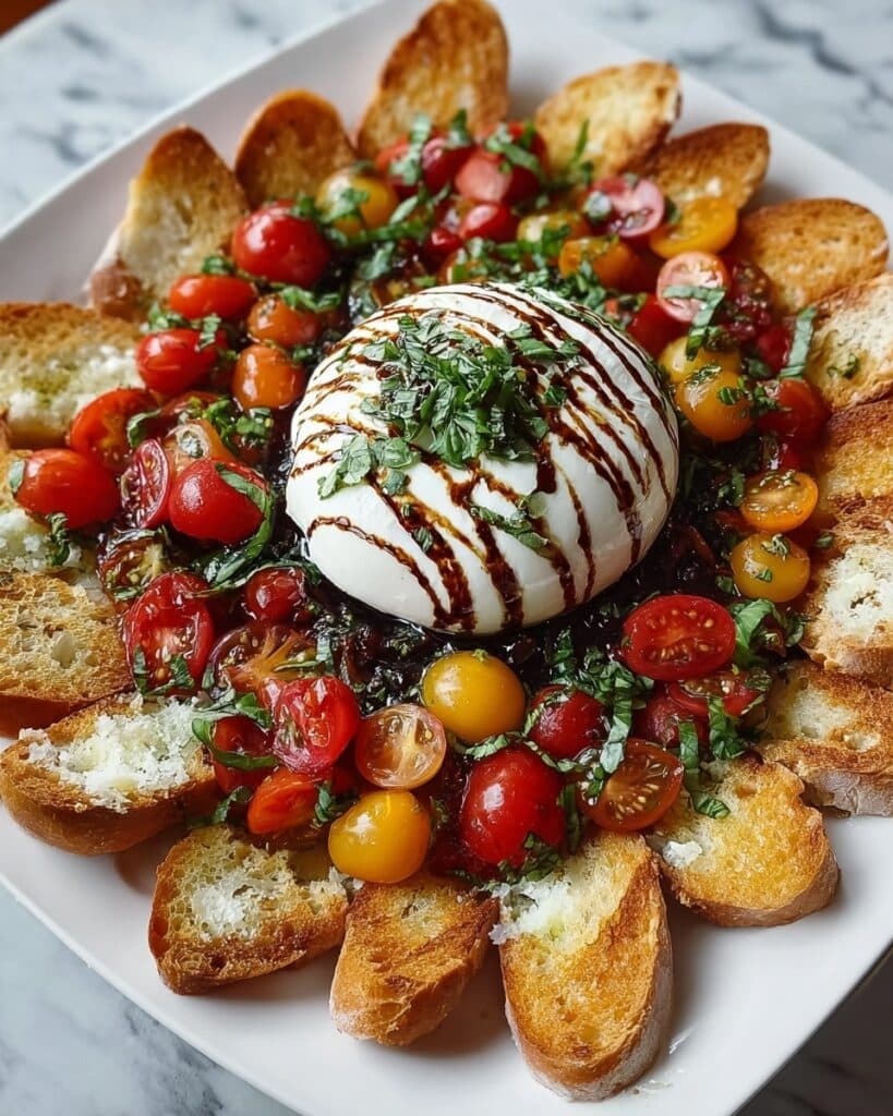 Caprese Platter with Burrata and Balsamic Glaze Recipe