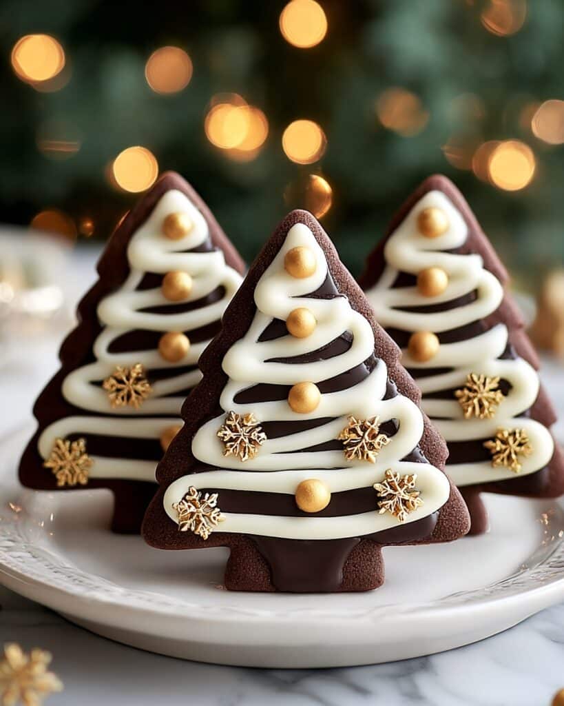 Espresso Cream Holiday Tree Cookies Recipe