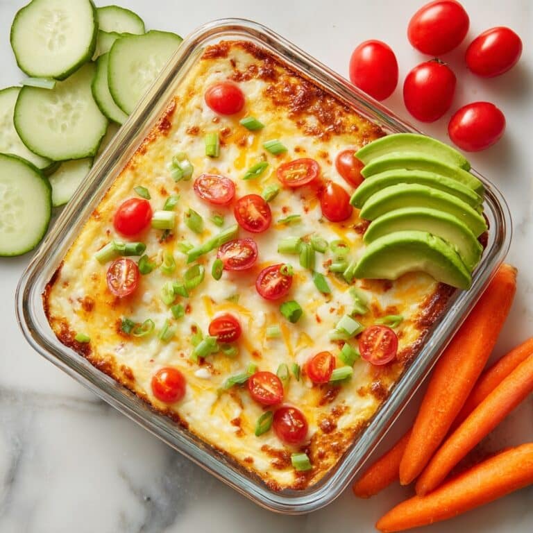 5-Ingredient Buffalo Chicken Baked Hummus Dip Recipe