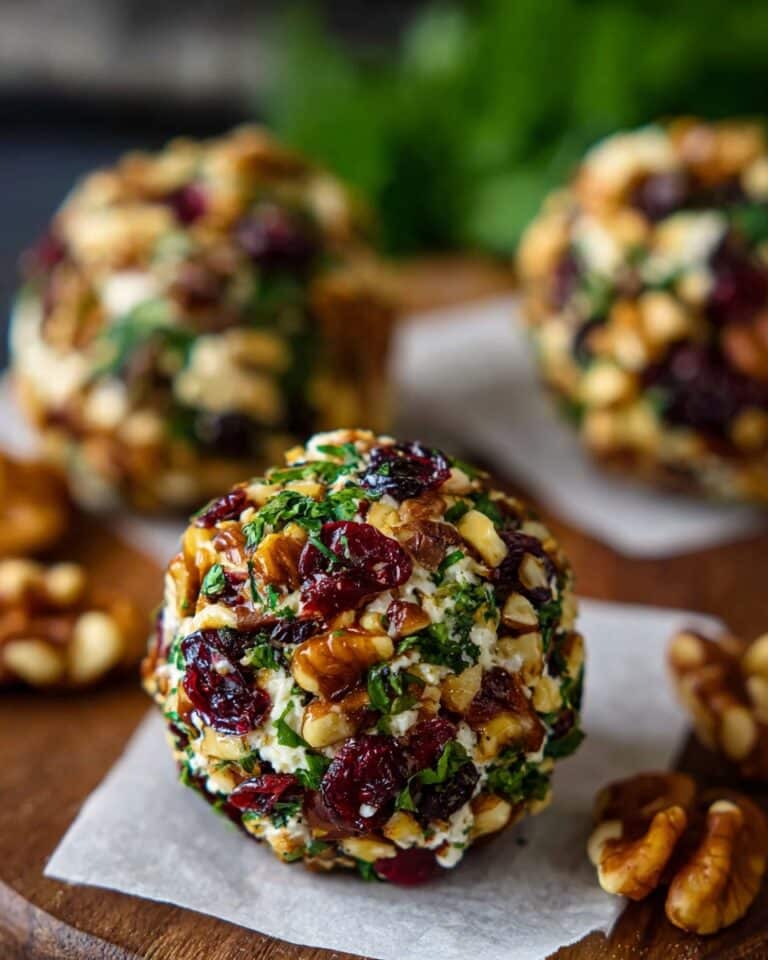 Mini Cranberry Pecan Goat Cheese Balls Recipe