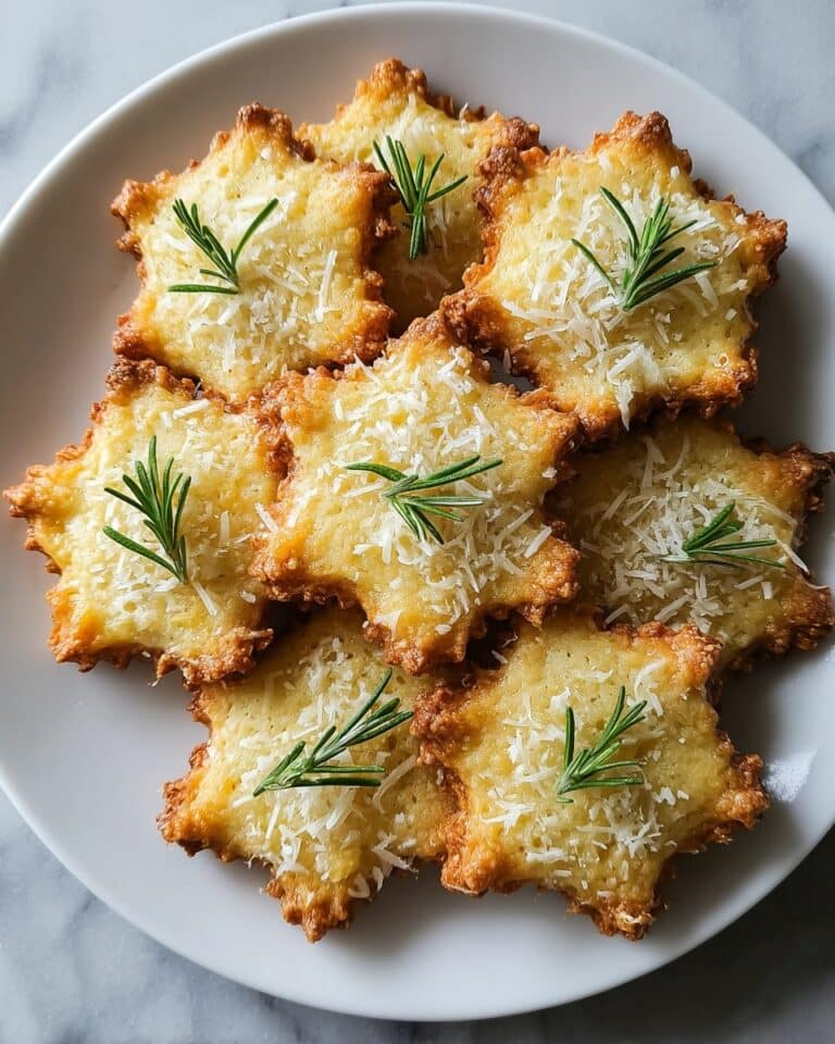 Savory Rosemary Parmesan Snowflake Cookies Recipe