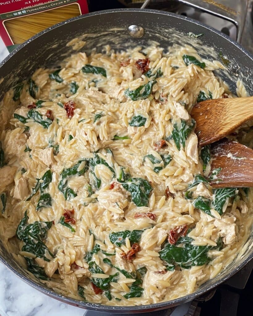 Creamy Chicken and Orzo Skillet Recipe