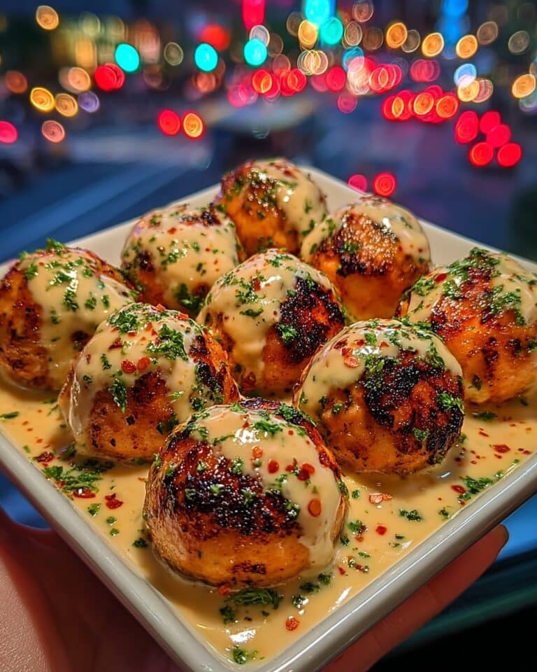 Sweet Chili Salmon Balls with Creamy Garlic Sauce Recipe