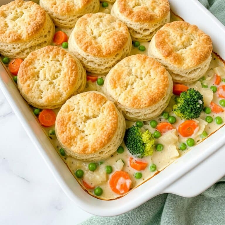 Biscuit Vegetable Pot Pie Casserole Recipe