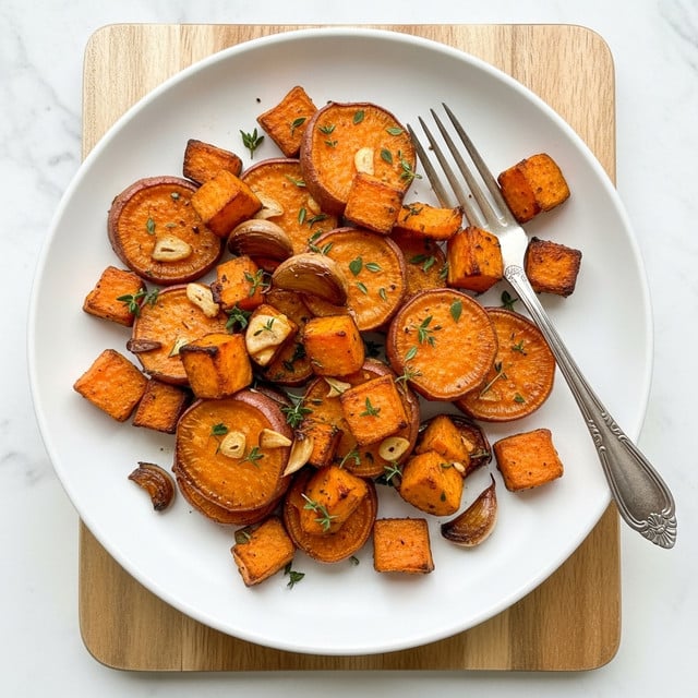 Melting Sweet Potatoes with Garlic and Thyme Recipe