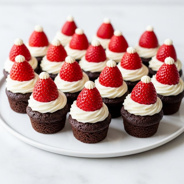 Santa Hat Brownie Bites Recipe