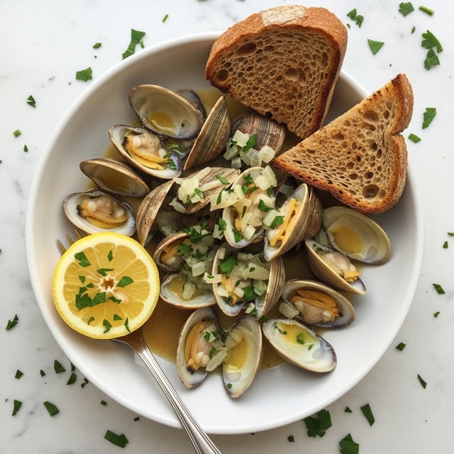 Garlic Butter Steamed Clams Recipe
