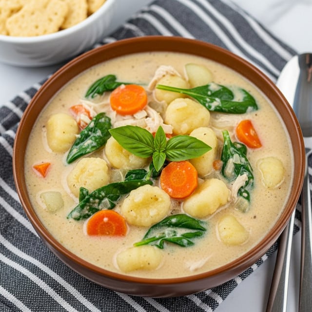 Creamy Garlic Chicken Gnocchi Soup Recipe
