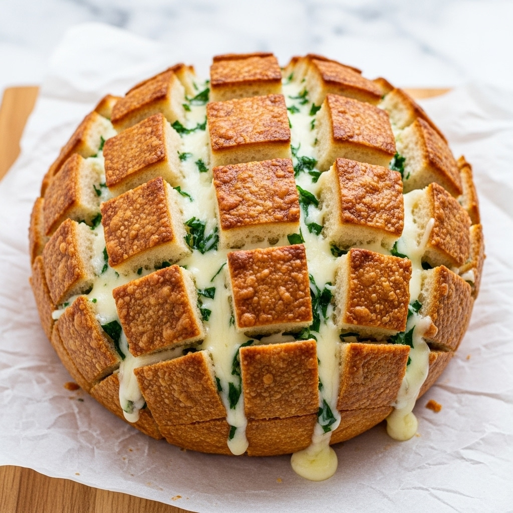Pull-Apart Cheese Bread with Garlic, Parmesan, and Mozzarella Recipe