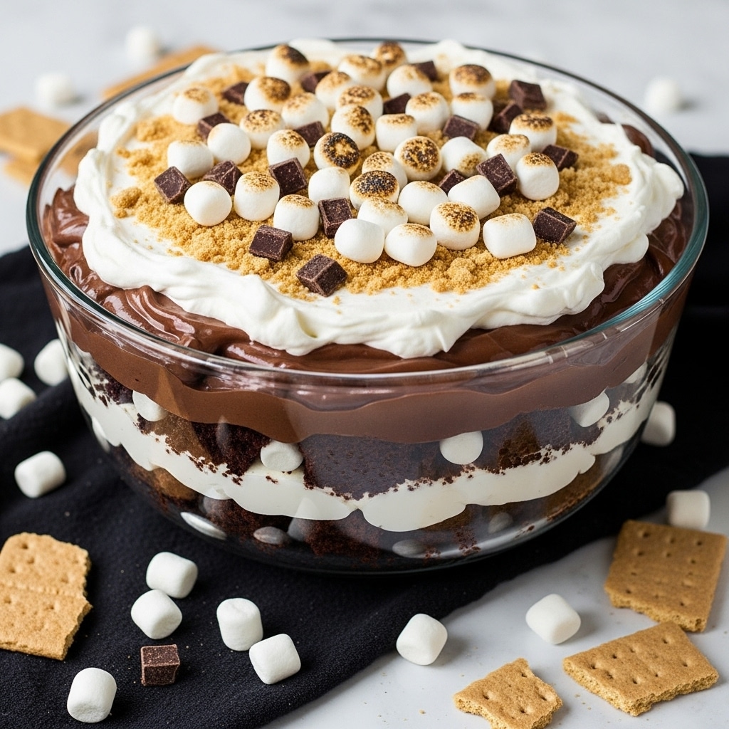 Brownie S’mores Dessert Trifle Recipe