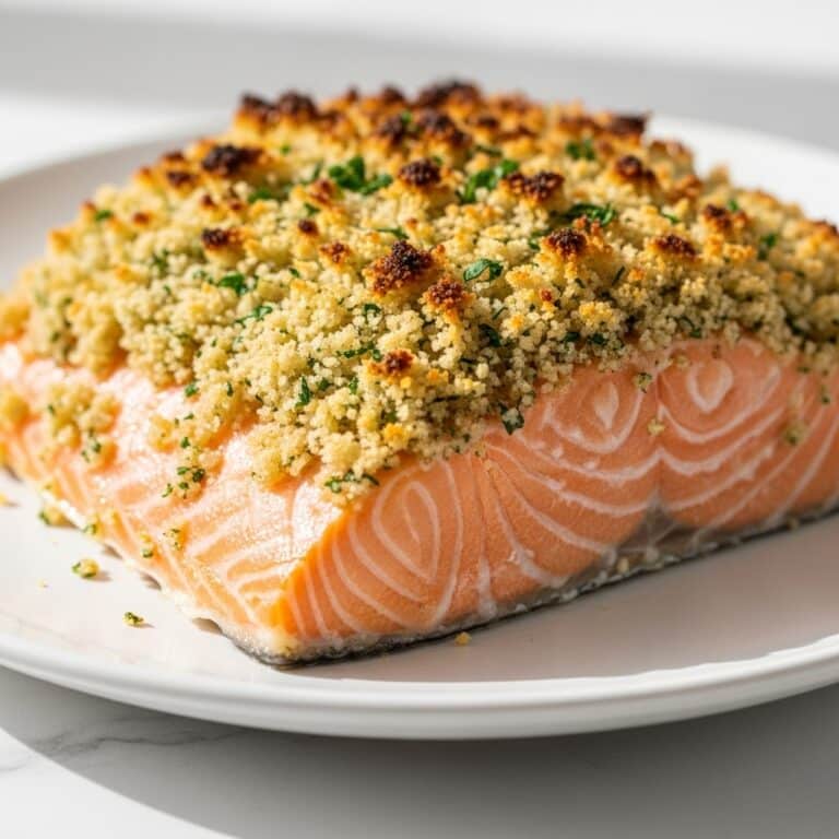 Crispy Parmesan Crusted Baked Salmon Recipe