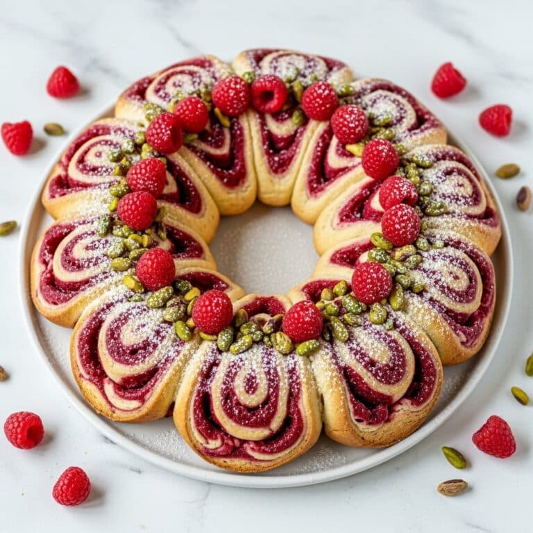 Raspberry and Pistachio Wreath Recipe