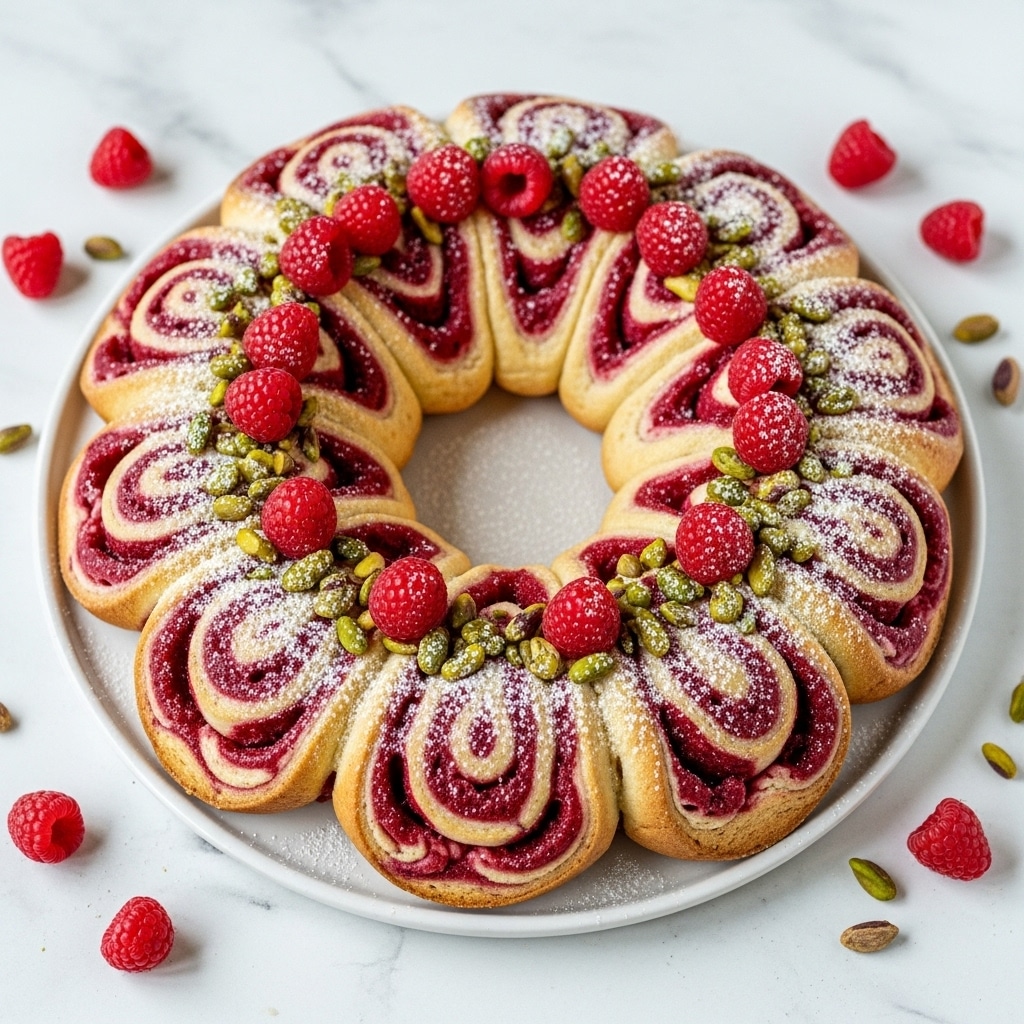 Raspberry and Pistachio Wreath Recipe
