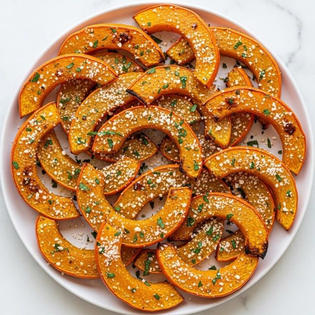 Roasted Winter Squash Wedges with Parmesan and Parsley Recipe