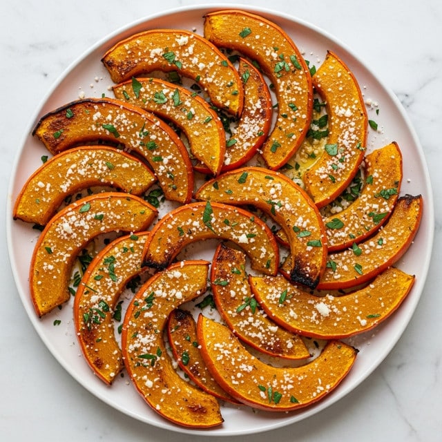 The dish shows a pile of well-cooked yellow squash wedges, each piece grilled to have dark char marks and crispy edges. The wedges are coated with green chopped herbs, likely parsley or cilantro, and sprinkled with a light layer of white grated cheese or seasoning. The squash pieces are stacked inside a simple white plate, with some herb bits scattered around the edges. The plate is placed on a wooden surface, contrasting with the warm orange and green colors of the food. photo taken with an iphone --ar 4:5 --v 7