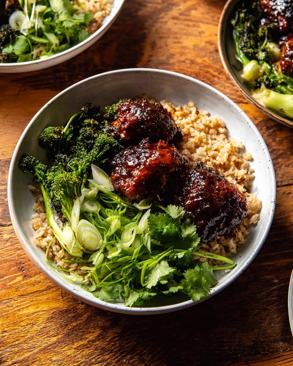 The image shows a slow cooker filled with cooked chicken pieces and broccoli florets in a thick, glossy, dark reddish-brown sauce. The chicken is partially submerged, with a shiny texture and slightly wrinkled surface, while the broccoli has a mix of dark green and yellowish stems, giving a fresh cooked look. The sauce covers unevenly, pooling at the bottom and coating the ingredients, showing visible small chunks and a rich consistency. The slow cooker is black, contrasting with the food inside, and the photo is taken close-up to highlight the vibrant colors and textures, all placed on a white marbled surface. photo taken with an iphone --ar 4:5 --v 7