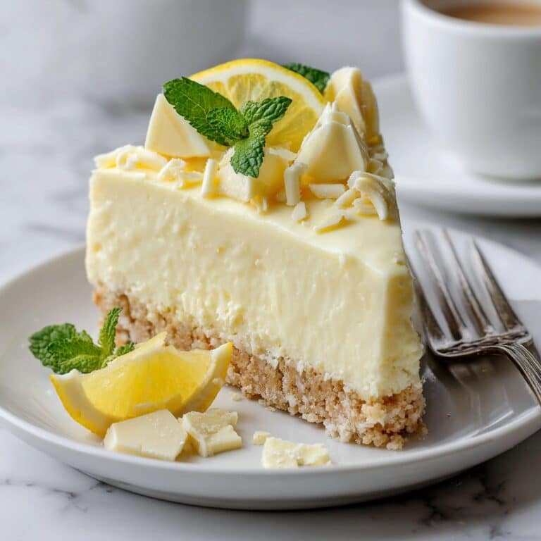 Lemony White Chocolate Cheesecake Recipe
