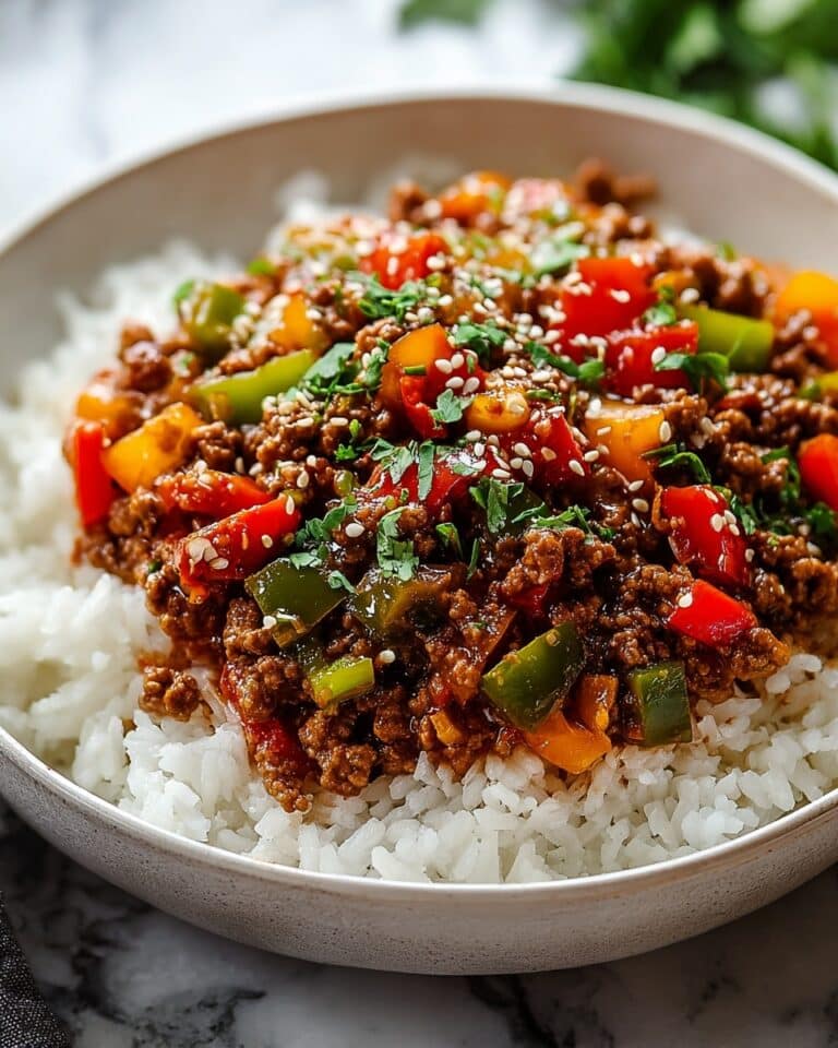 Beef and Pepper Rice Bowl Recipe