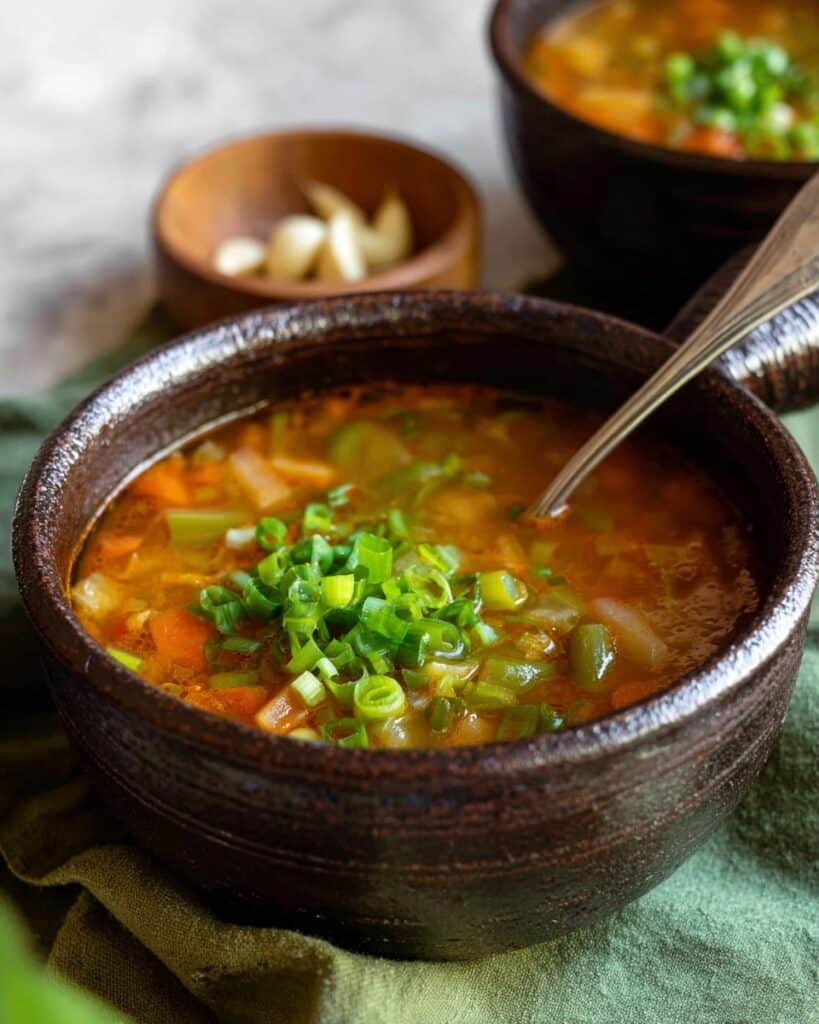 Slow Cooker Lentil Soup with Vegetables and Herbs Recipe