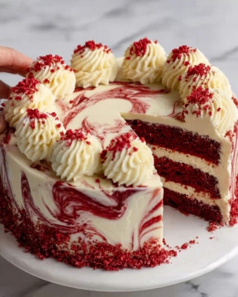 Red Velvet Cheesecake Swirl Cake Recipe