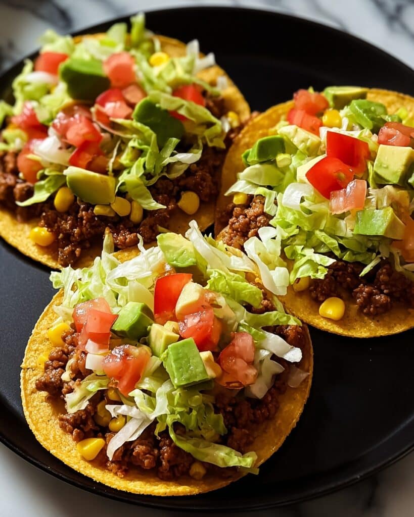 Chicken and Avocado Tostadas with Refried Beans and Pico de Gallo Recipe