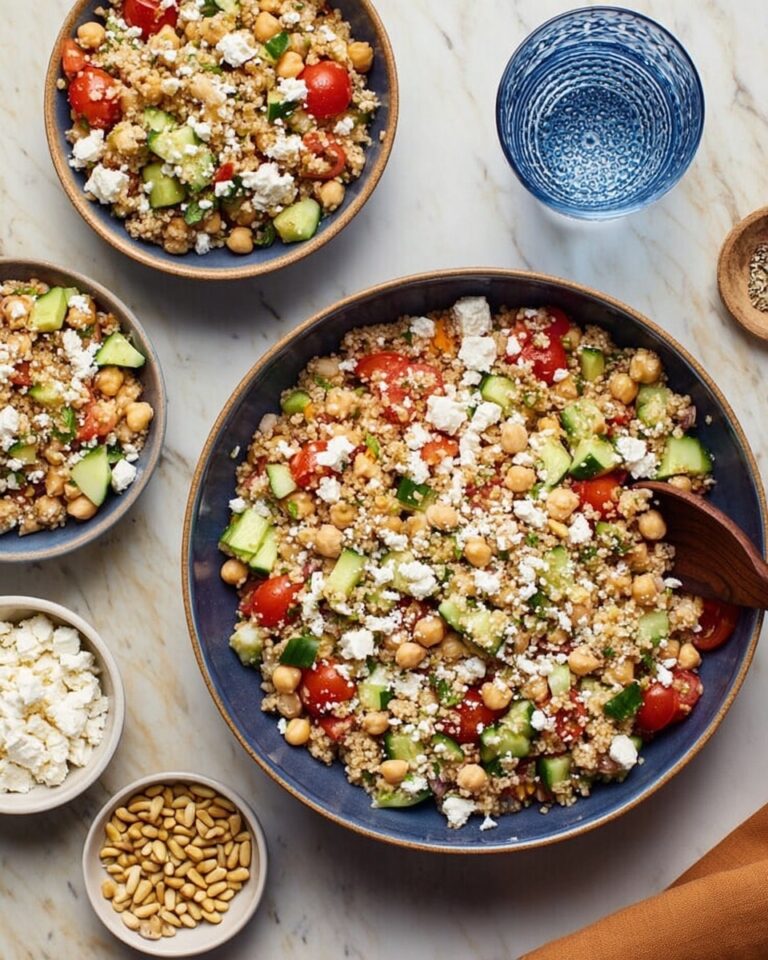 Mediterranean Bulgur Salad with Chickpeas, Cherry Tomatoes, and Feta Recipe