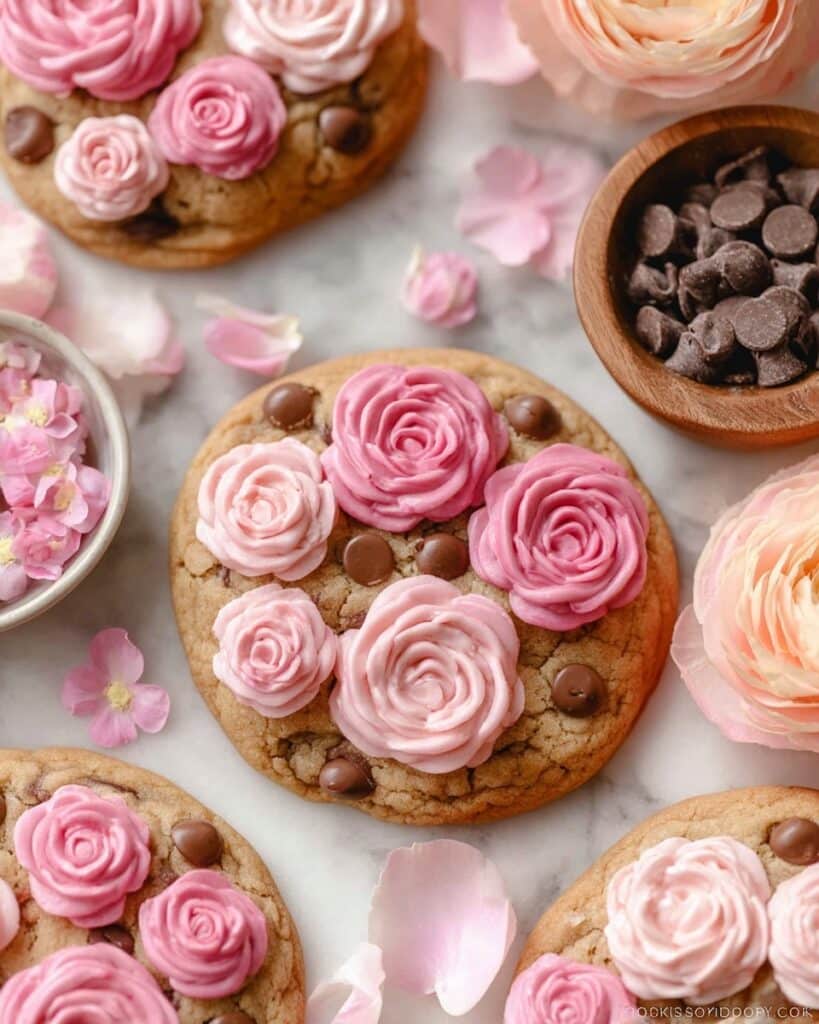 Rose Chocolate Chip Cookies Recipe