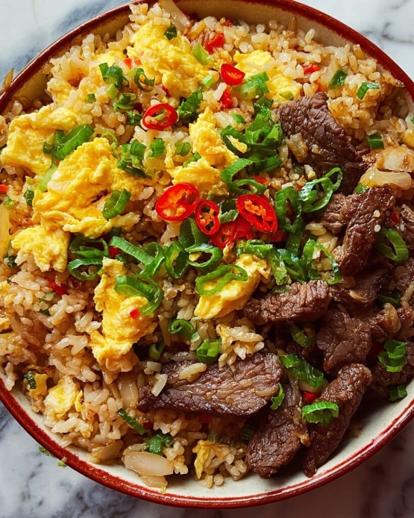 Onion Beef Fried Rice Recipe