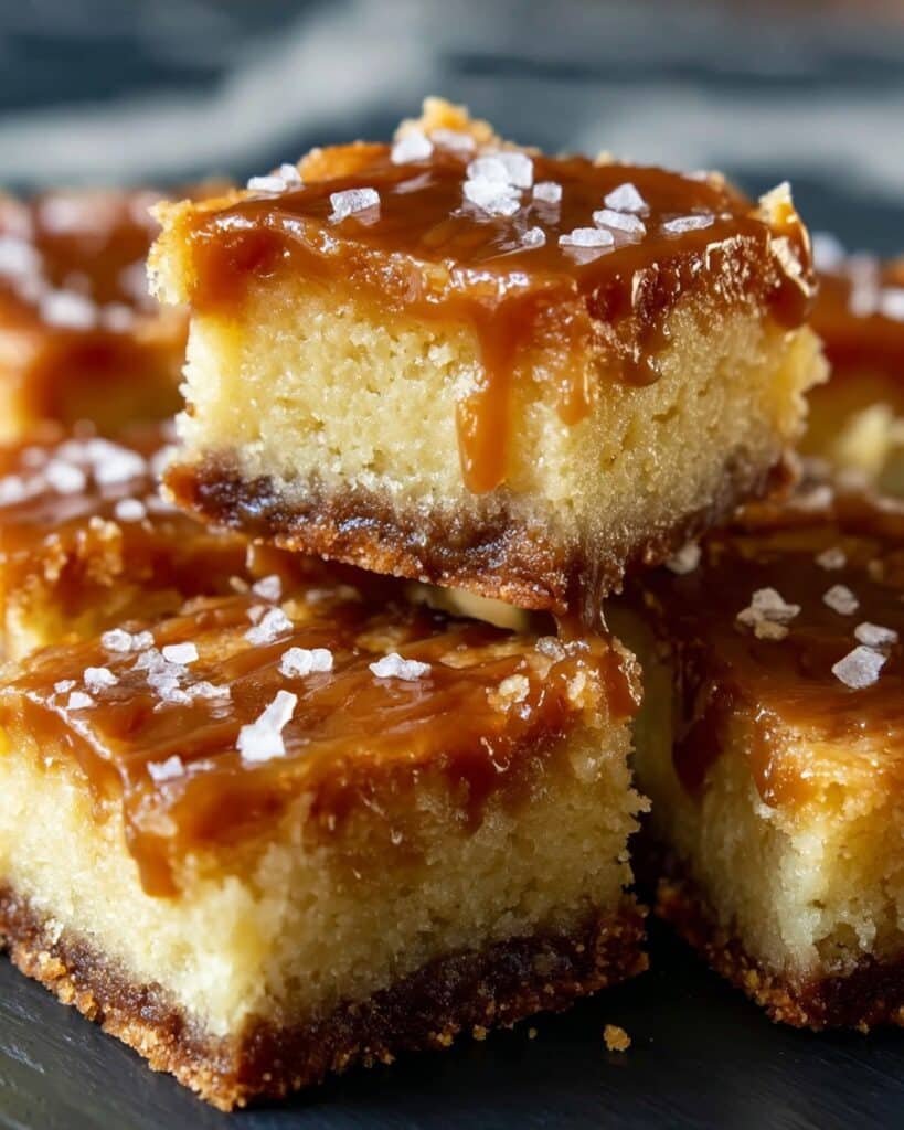 Salted Caramel Gooey Butter Bars Recipe