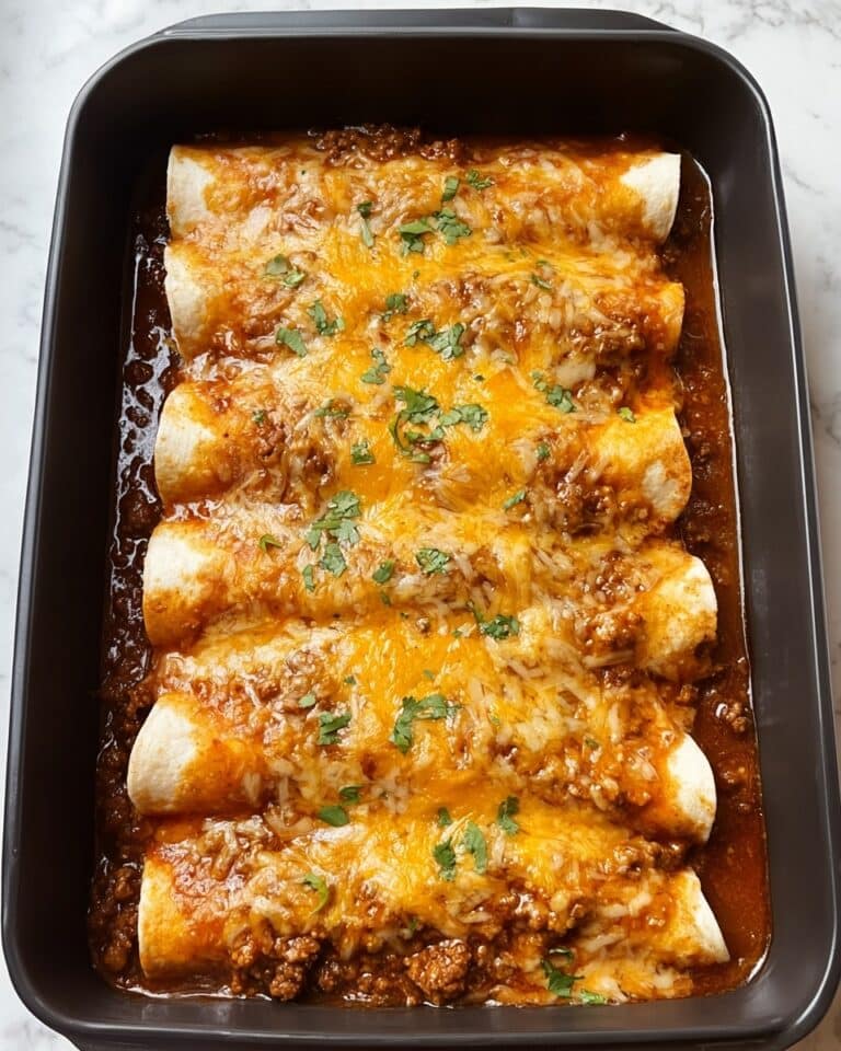 Homemade Beef Enchiladas with Red Sauce Recipe