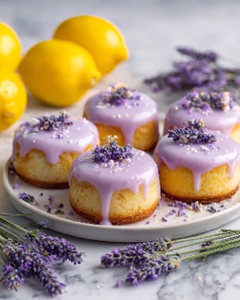 Mini Lemon Cakes With Lavender Glaze Recipe
