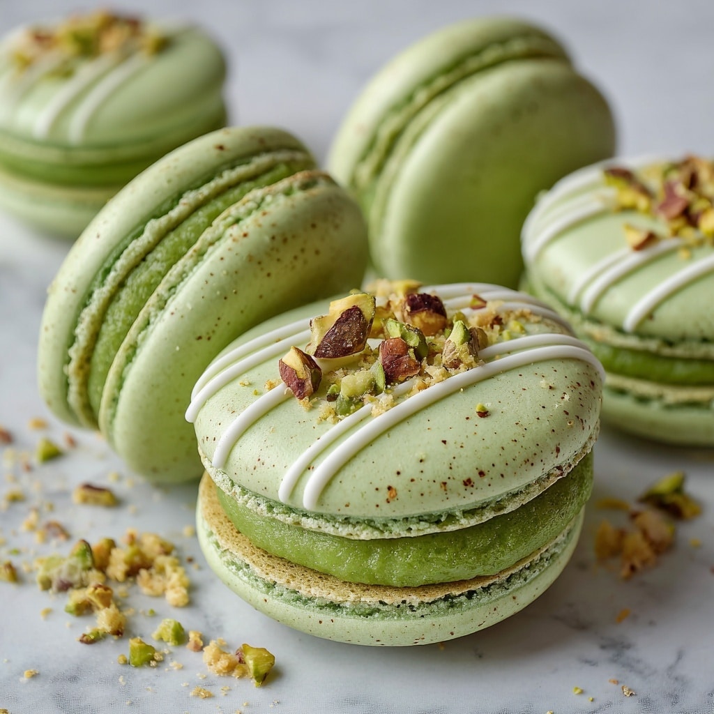 Pistachio Macarons with Pistachio Ganache Recipe
