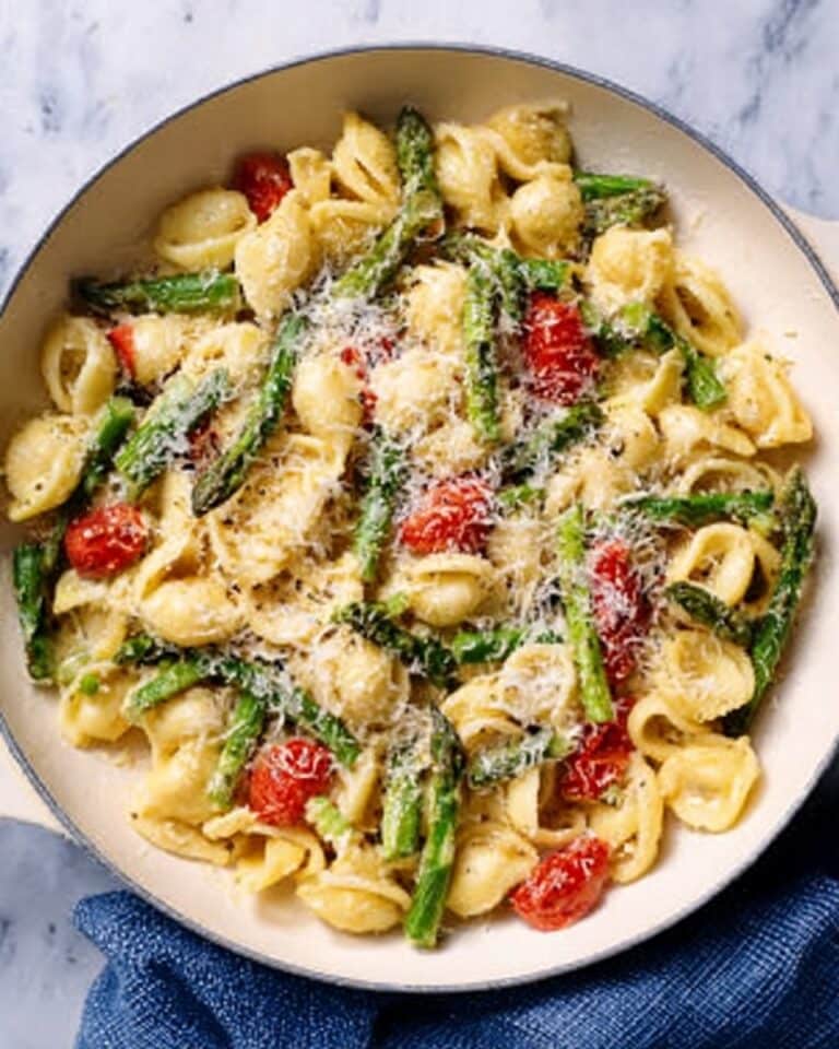 Pesto Tortellini and Asparagus Skillet Recipe