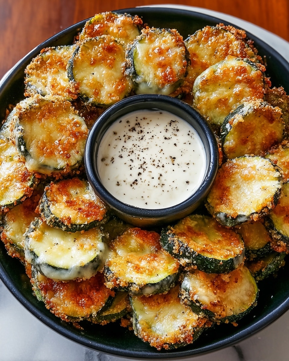 The dish is served in a white bowl filled with a stew-like mix, featuring several thick, round slices of zucchini that are bright green with slightly soft, golden-brown centers. These zucchini slices are layered on top of and mixed with tender pieces of brown meat, all coated in a rich, reddish-orange sauce that looks thick and hearty. The entire dish is sprinkled generously with fine white cheese powder, creating a light dusting over the zucchini and meat. The bowl sits on a white marbled textured surface, enhancing the vibrant colors of the food. Photo taken with an iphone --ar 4:5 --v 7