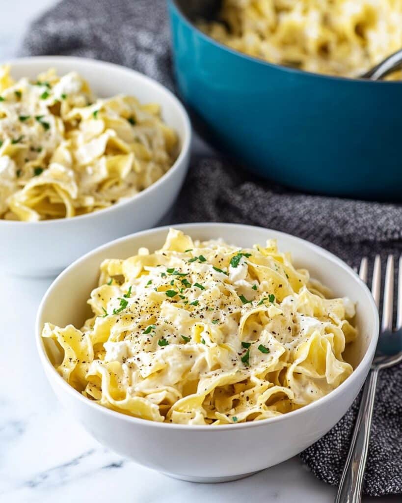 Polish Noodles with Cottage Cheese and Sour Cream Recipe